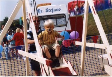 Set of children's swingboats or shuggy boats