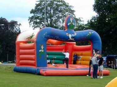 Inflatable fun for the kids to bounce around on.