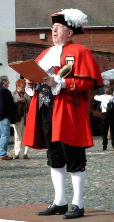 Town crier - brilliant for drawing attention to your event.