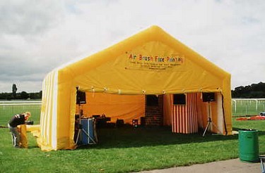 Inflatable weather shelter