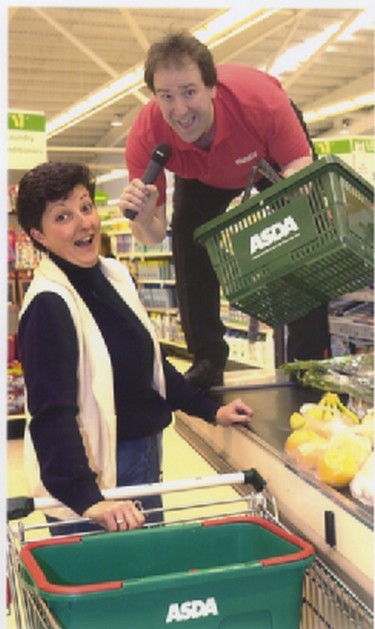 Promotional DJ in action at Asda