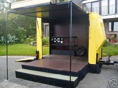 Ideal stage for a compere or announcer to host your fete.