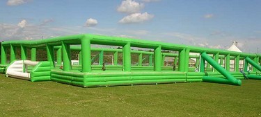 Inflatable five-a-side size football court